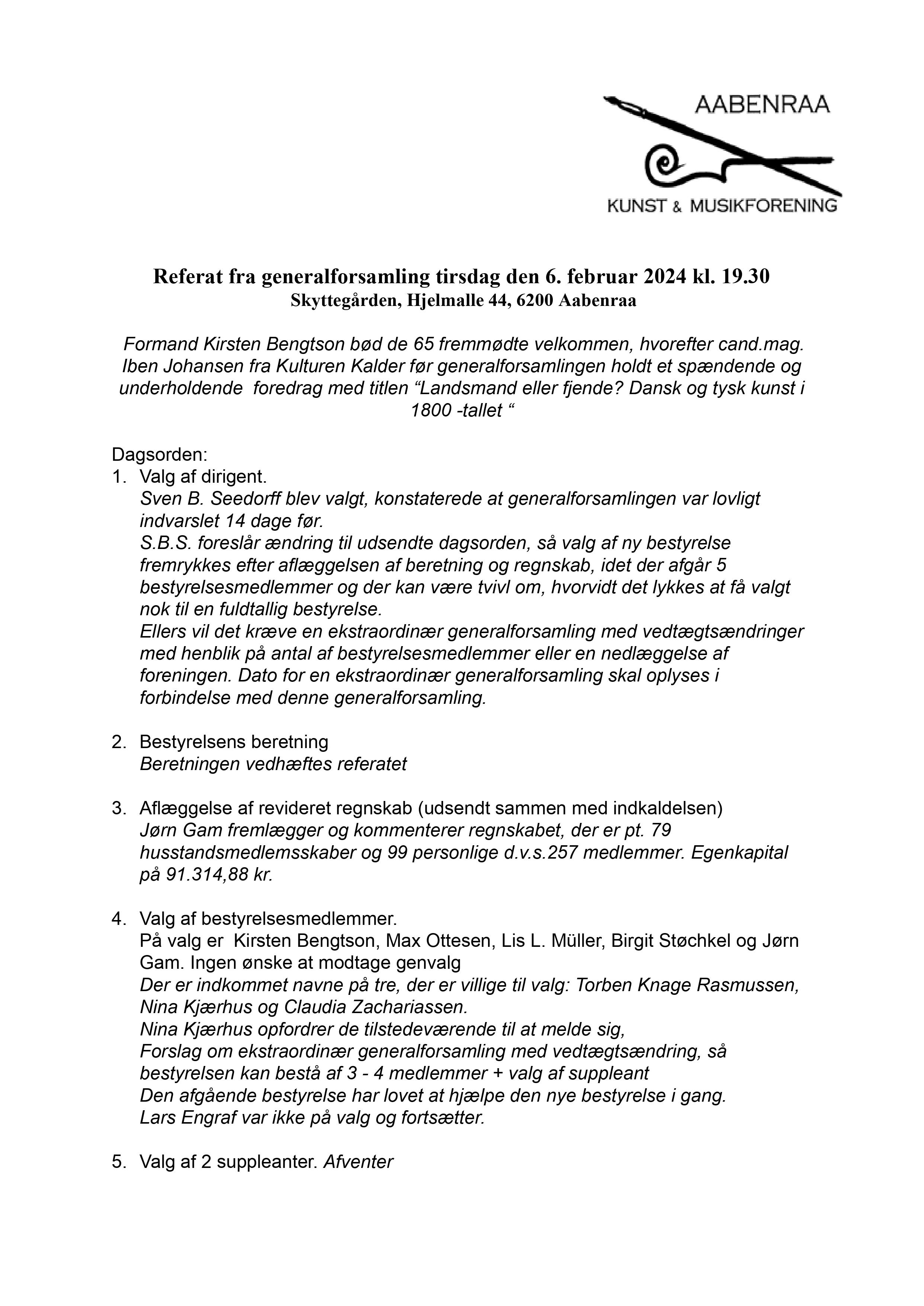 Feb 2024 Referat fra generalfors. i AabKM billeder 1